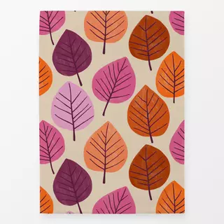Geschirrtücher Herbstblätter rund orange pink