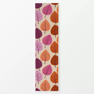 Tischläufer Herbstblätter rund orange pink