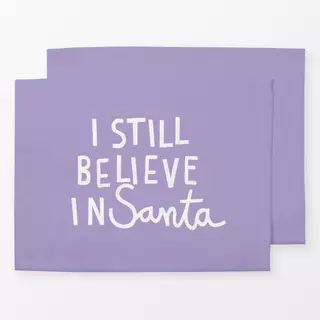 Tischset I Still Believe In Santa lila