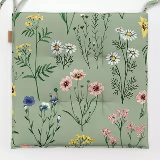 Sitzkissen Wild Flowers Green