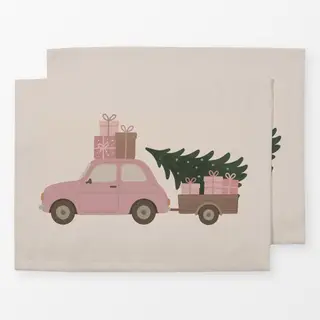 Tischset Weihnachten Auto