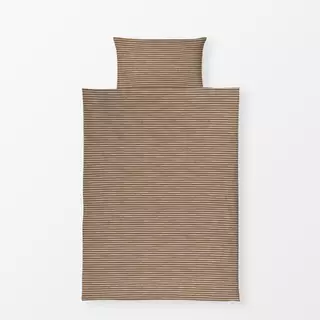 Bettwäsche Linien braun