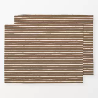 Tischset Linien braun