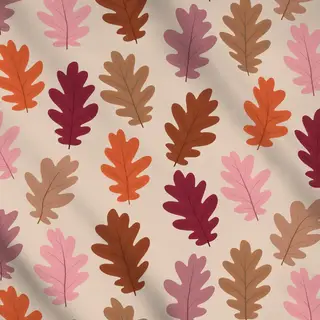 Meterware Herbstblätter bunt