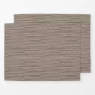 Tischset Small Stripes Black on Beige