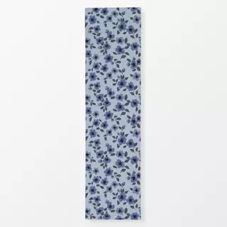 Tischläufer Blumenmuster blau