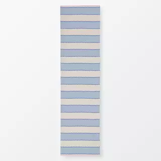 Tischläufer Wellen Streifen blau beige