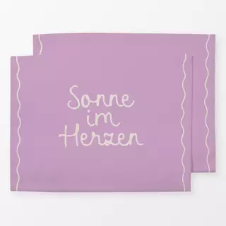 Tischset Sonne im Herzen flieder