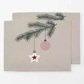 Tischset Baumschmuck Kugeln Weihnachten