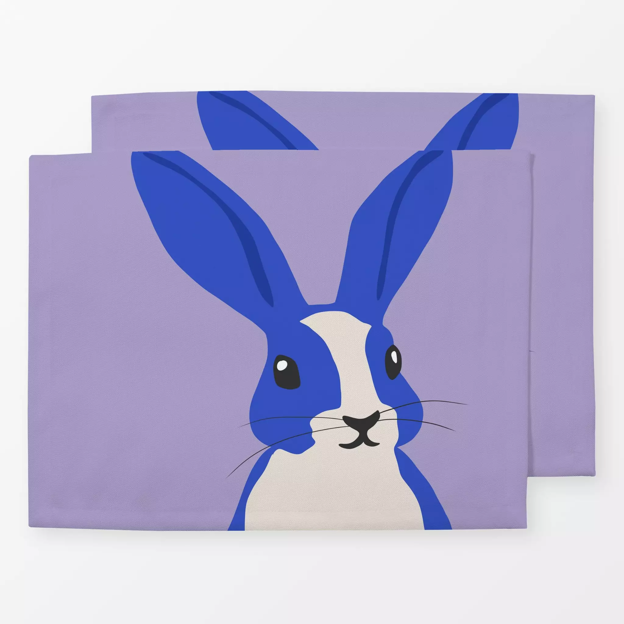Tischset Osterhase Kaninchen blau - Frühling, Tiere, Anlässe, Ostern - von „Studio Kesse"