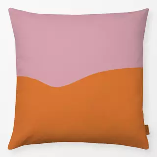 Kissen Colorblock orange rosa
