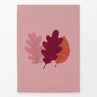 Geschirrtücher Drei Herbstblätter rosé