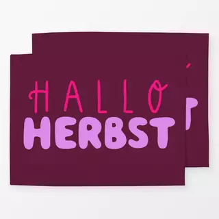 Tischset Hallo Herbst pink