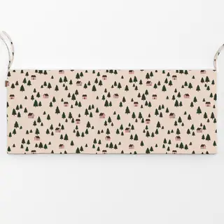 Bankauflage off-white rosa