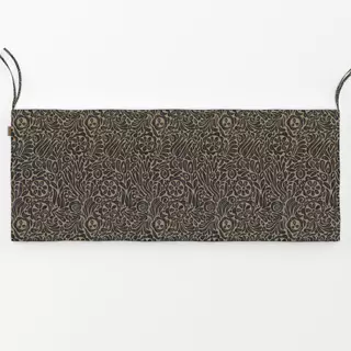 Bankauflage Paisley dark sand black