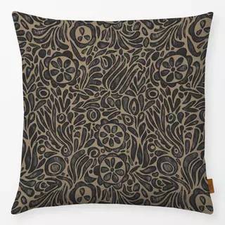 Kissen Paisley dark sand black