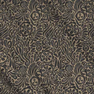 Meterware Paisley dark sand black