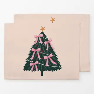 Tischset Weihnachtsbaum Schleifen