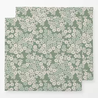 Servietten Small Blossoms green