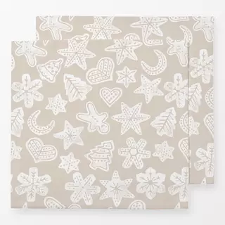 Servietten Christmas Cookies beige