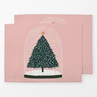 Tischset Baum Schneekugel