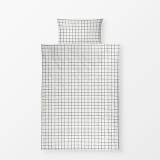 Bettwäsche Thin Checks Black