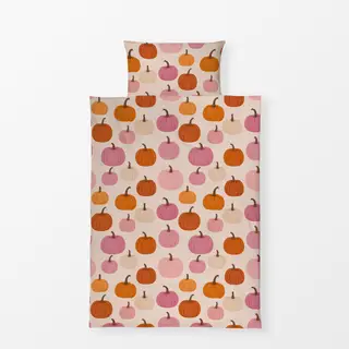 Bettwäsche Kürbis Muster pink rosa orange