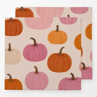 Servietten Kürbis Muster pink rosa orange