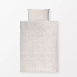 Bettwäsche Karo beige