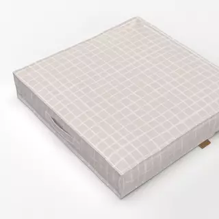 Bodenkissen Karo beige