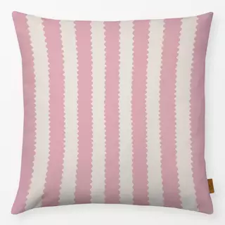 Kissen Streifen Wellen rosa beige