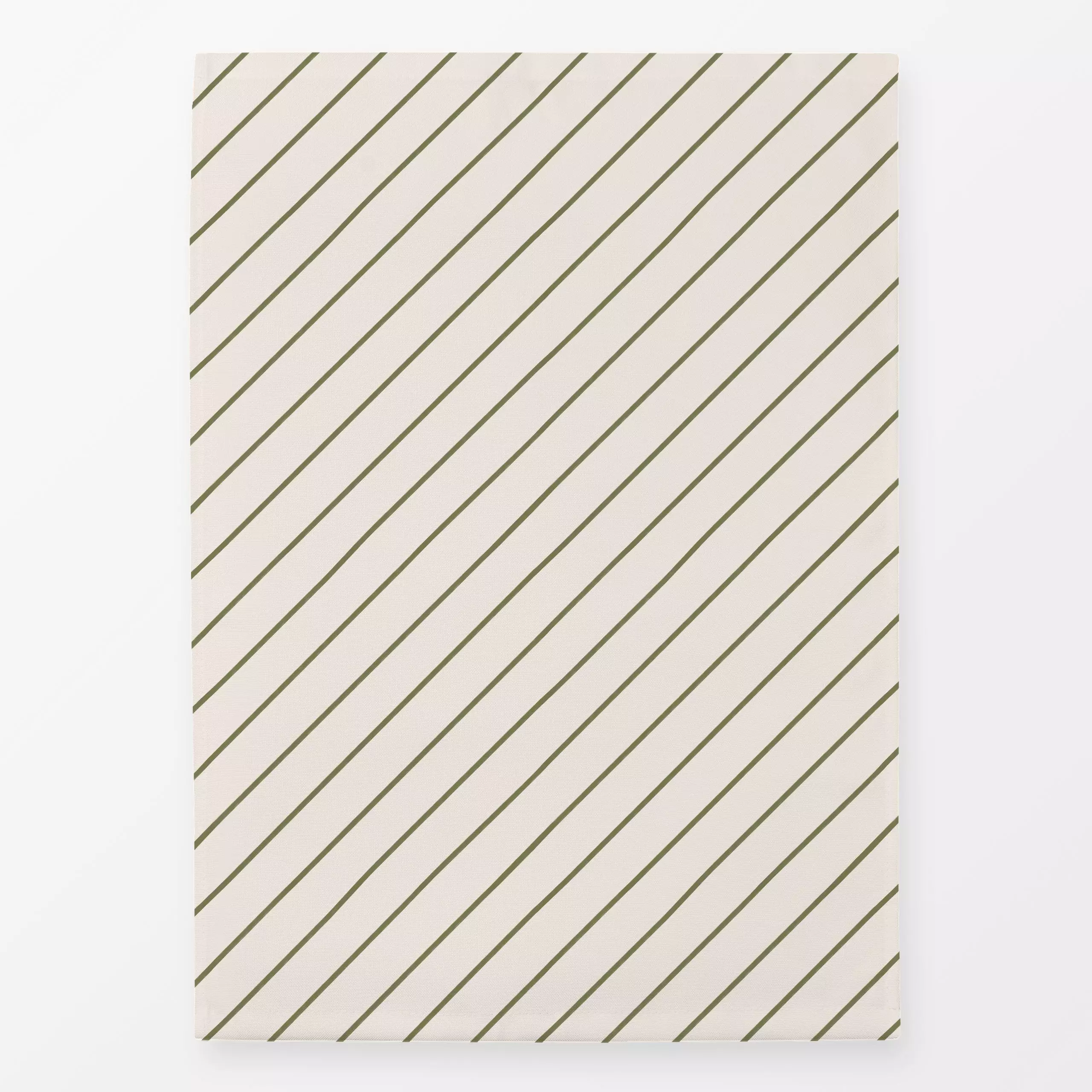 Geschirrtücher Streifen Diagonal Grün Beige - Weihnachten, Symbole & Muster - von „Sophie Augustin Illustration"; Streifen, ...