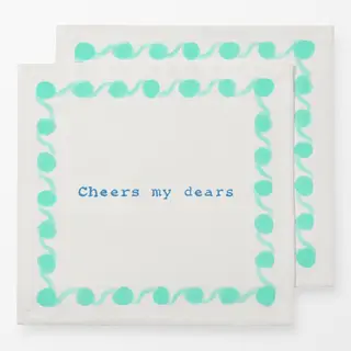 Servietten Cheers my dears Punkterand