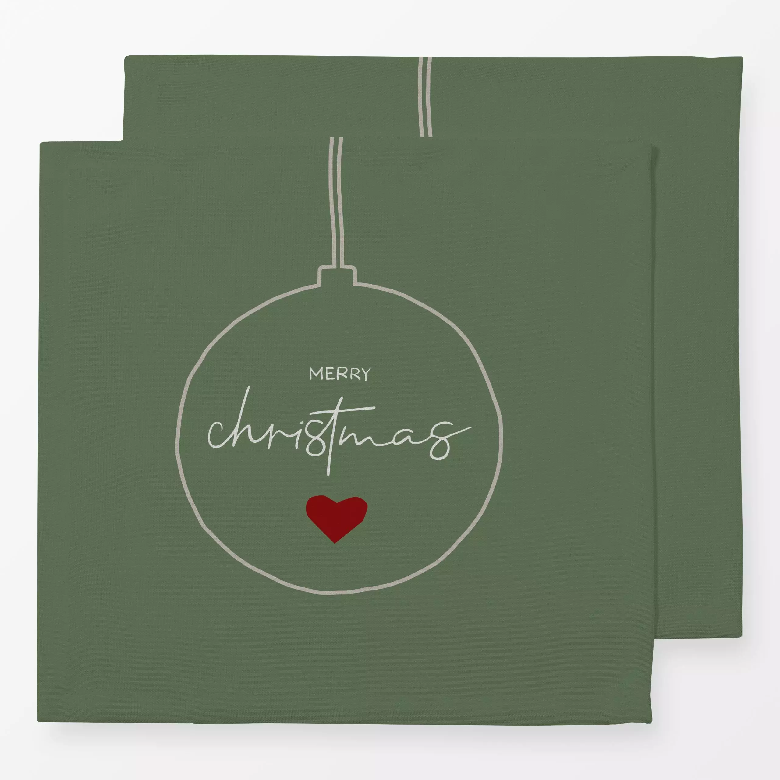 Servietten Cosy Christmas Weihnachtskugel - Weihnachten, Winter - von „Carolin Vonhoff"; Zeichnung, Merry Christmas, Weihnac...