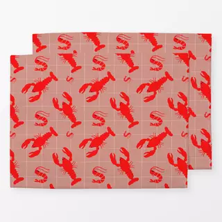 Tischset Seafood Grid