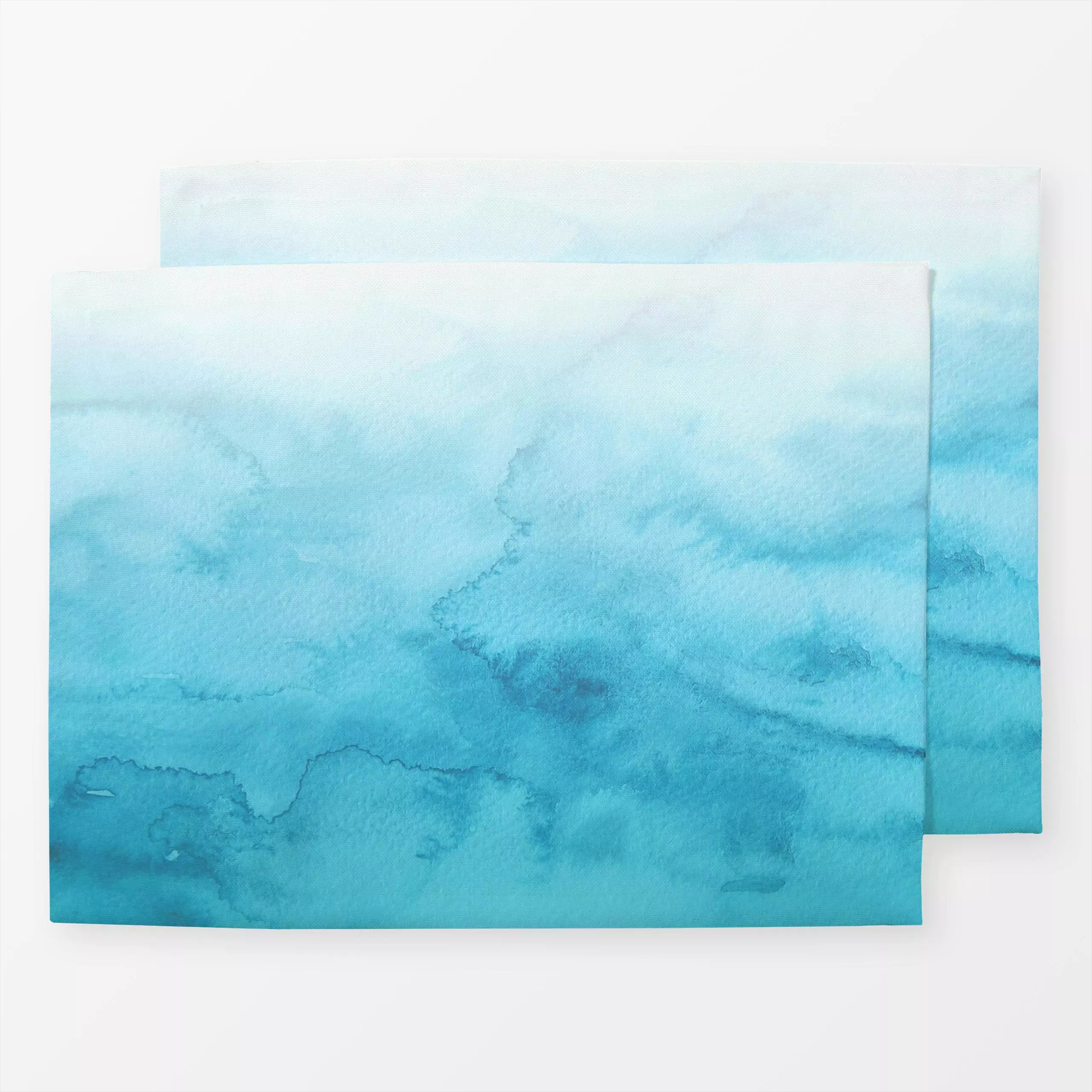 Tischset Watercolor Gradient turqoise, gemustert, Sommer, von Karen Menzenbach