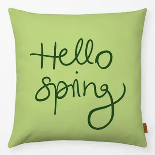 Kissen Hello Spring grass green