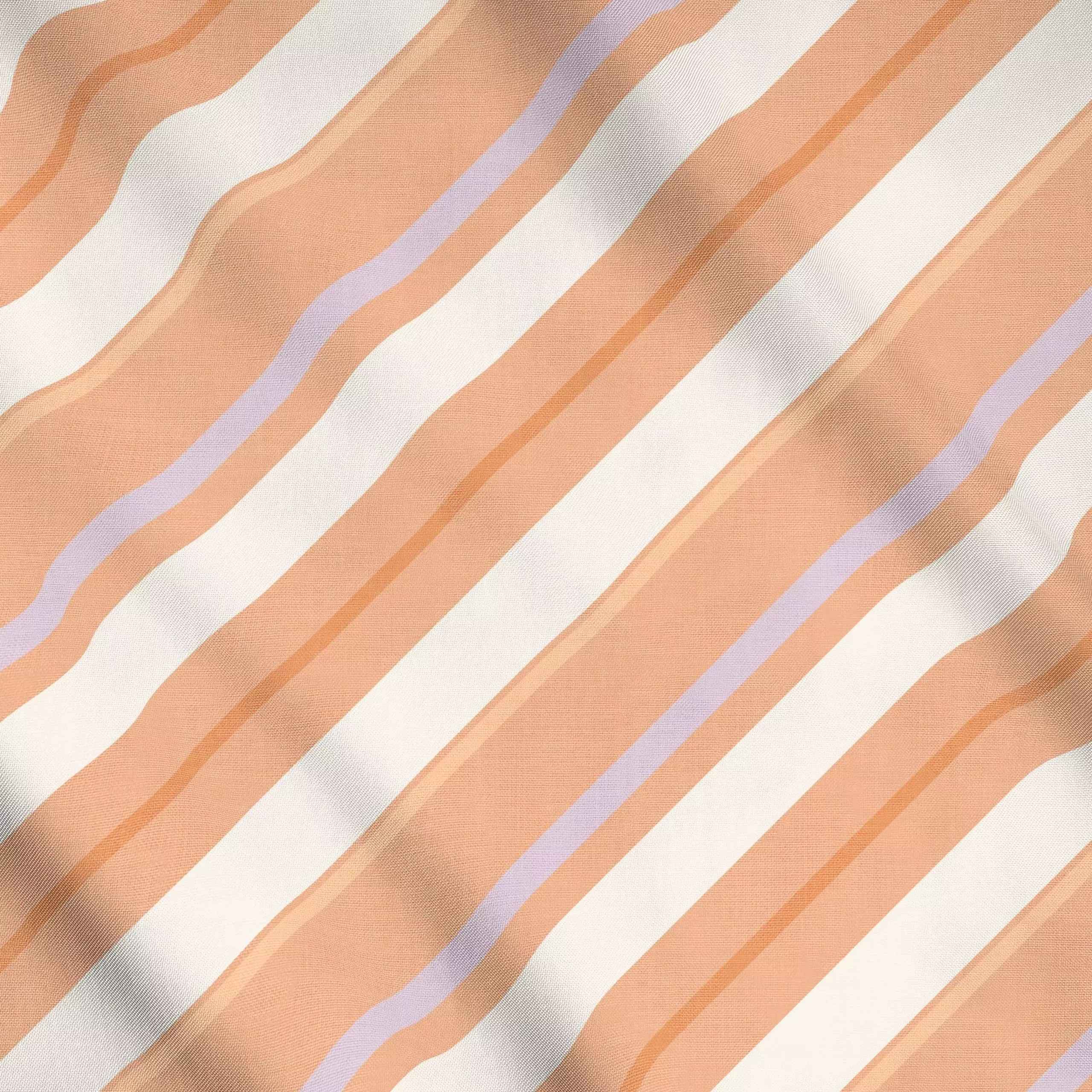Meterware Boho Retro Stripes I - Symbole & Muster - von „Bloomery Decor"; boho, Streifen, Retro, Orange, lila, stripes, seve...