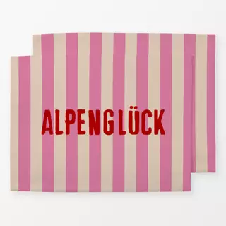 Tischset Alpenglück Rot Streifen Pink