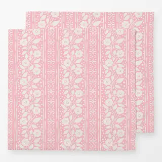 Servietten Florale Streifen Pink