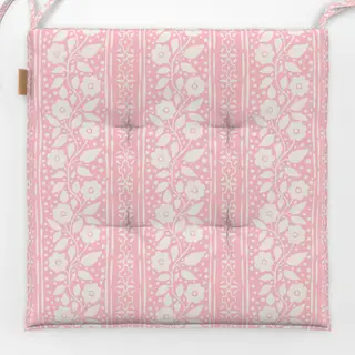 Sitzkissen Florale Streifen Pink