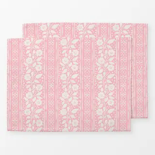 Tischset Florale Streifen Pink