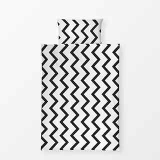 Bettwäsche Zigzag black