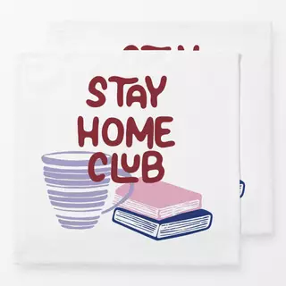 Servietten Stay Home Club