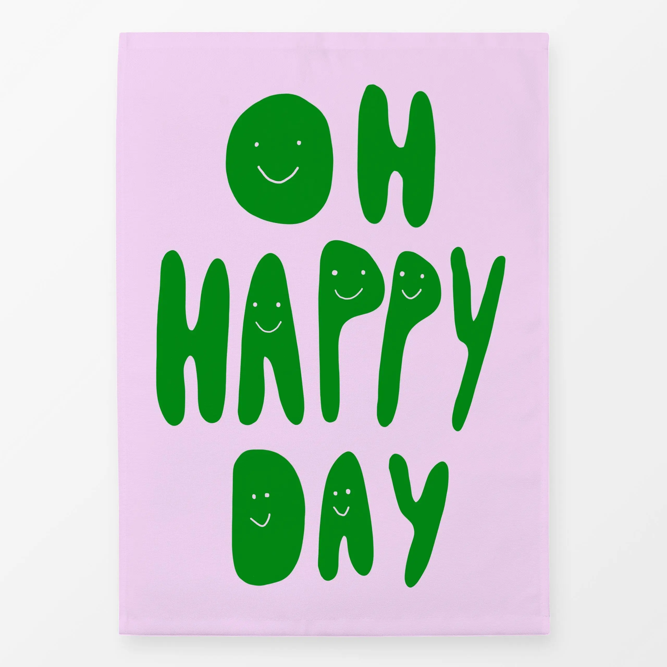 Geschirrtücher Oh happy day Smile - Sommer, Sprüche & Schriftzüge - von „Sophie Augustin Illustration"; Sommer, typografie, ...