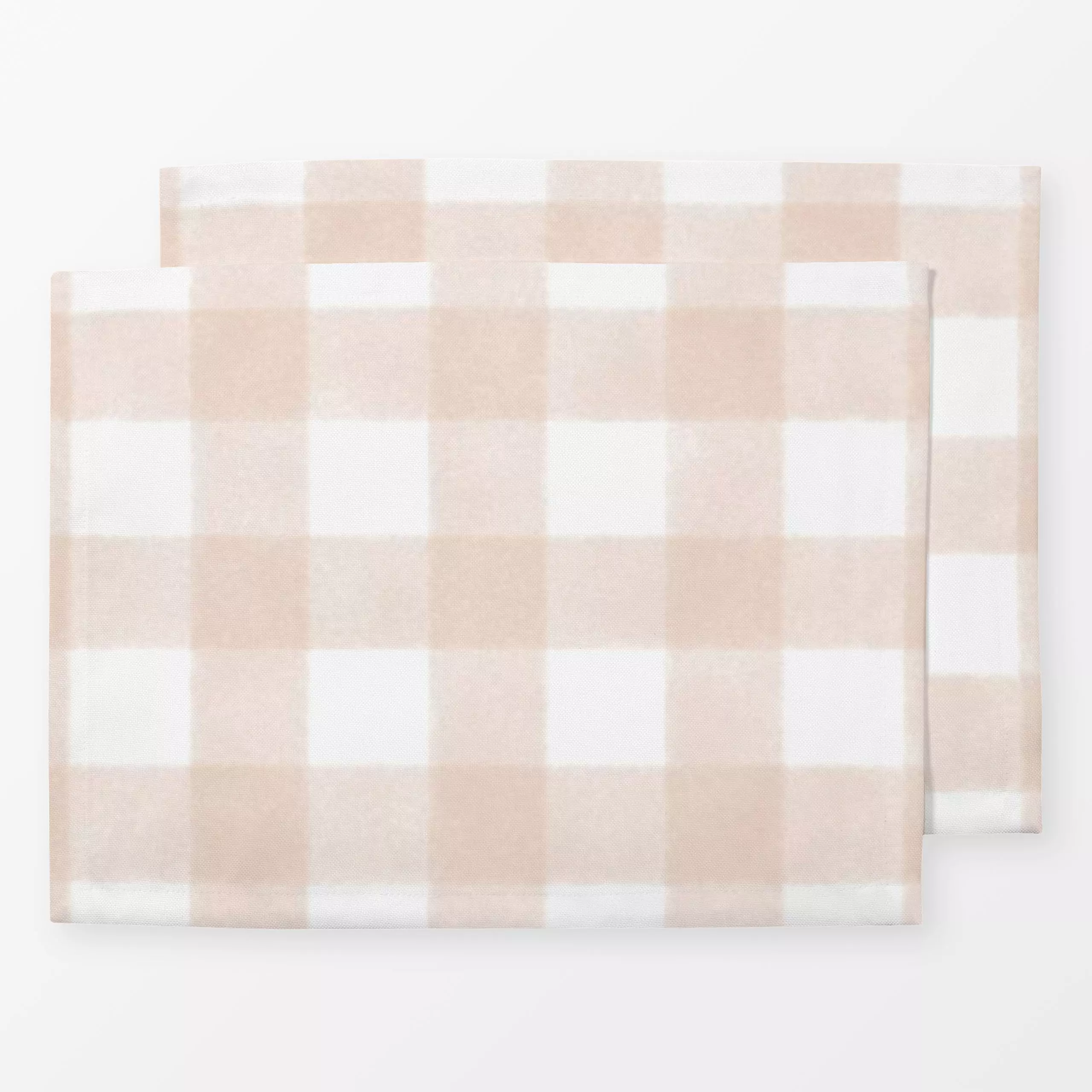 Tischset Vichy Karo Gingham Beige, gemustert, Frühling, von Monika Strigel