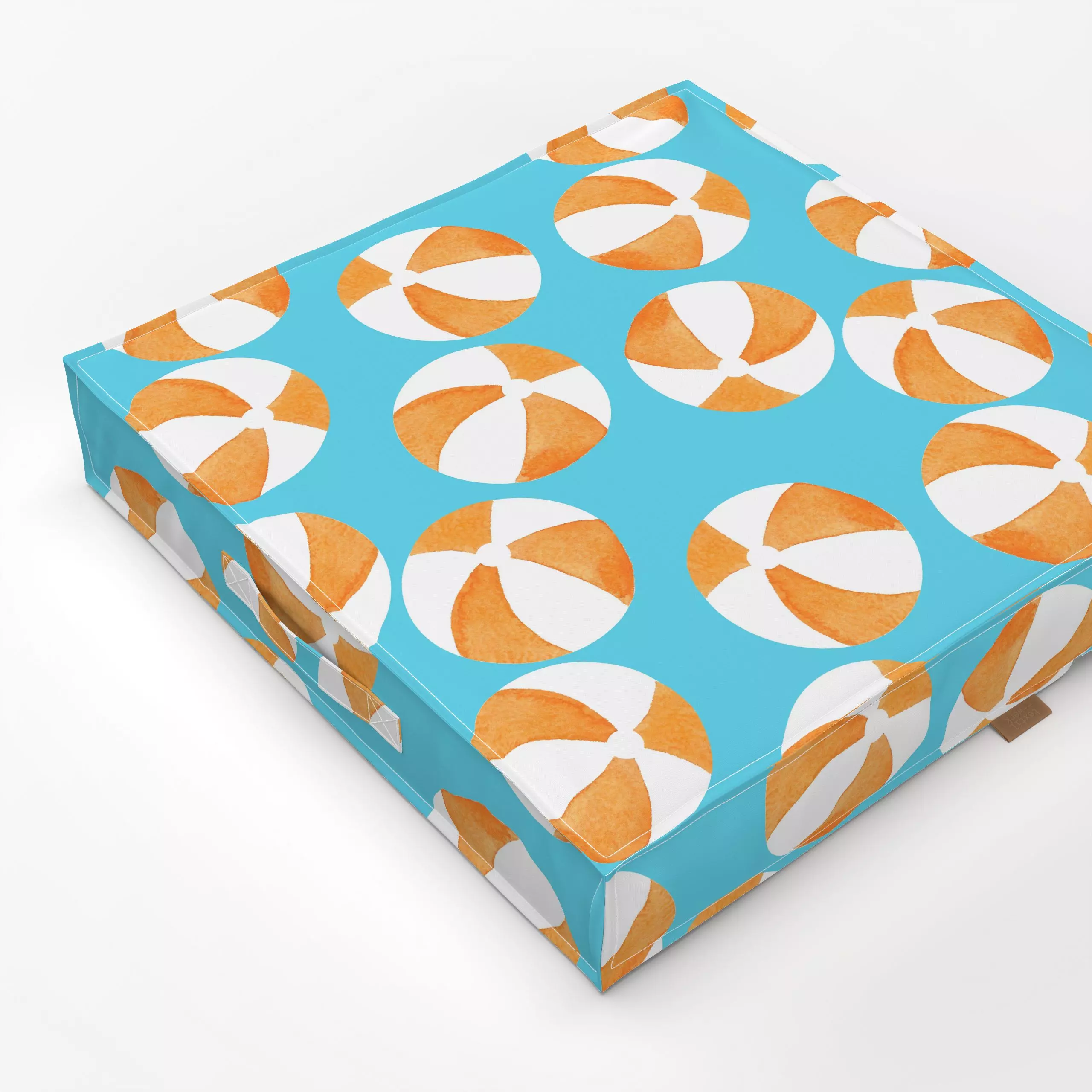 Bodenkissen Summertime Schwimmbälle - Sommer, Sport - von „Kathrin Löffler"; Meer, Strand, Sonne, Sommer, swimmingpool, Feri...