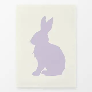 Geschirrtücher Hase Silhouette Lila Creme