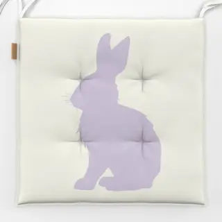 Sitzkissen Hase Silhouette Lila Creme