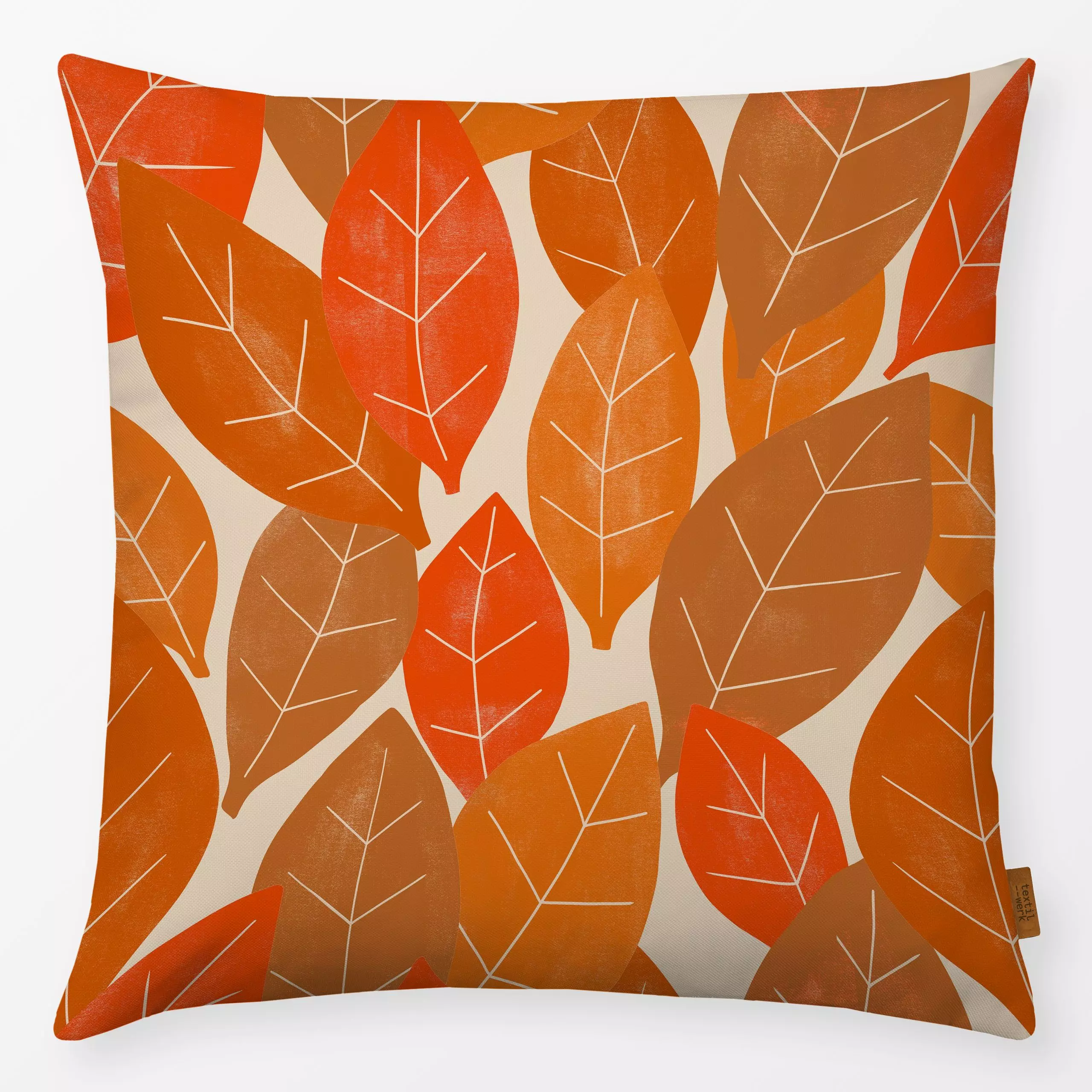 Kissen Blätter orange - Herbst, Winter, Anlässe - von „Studio Kesse"